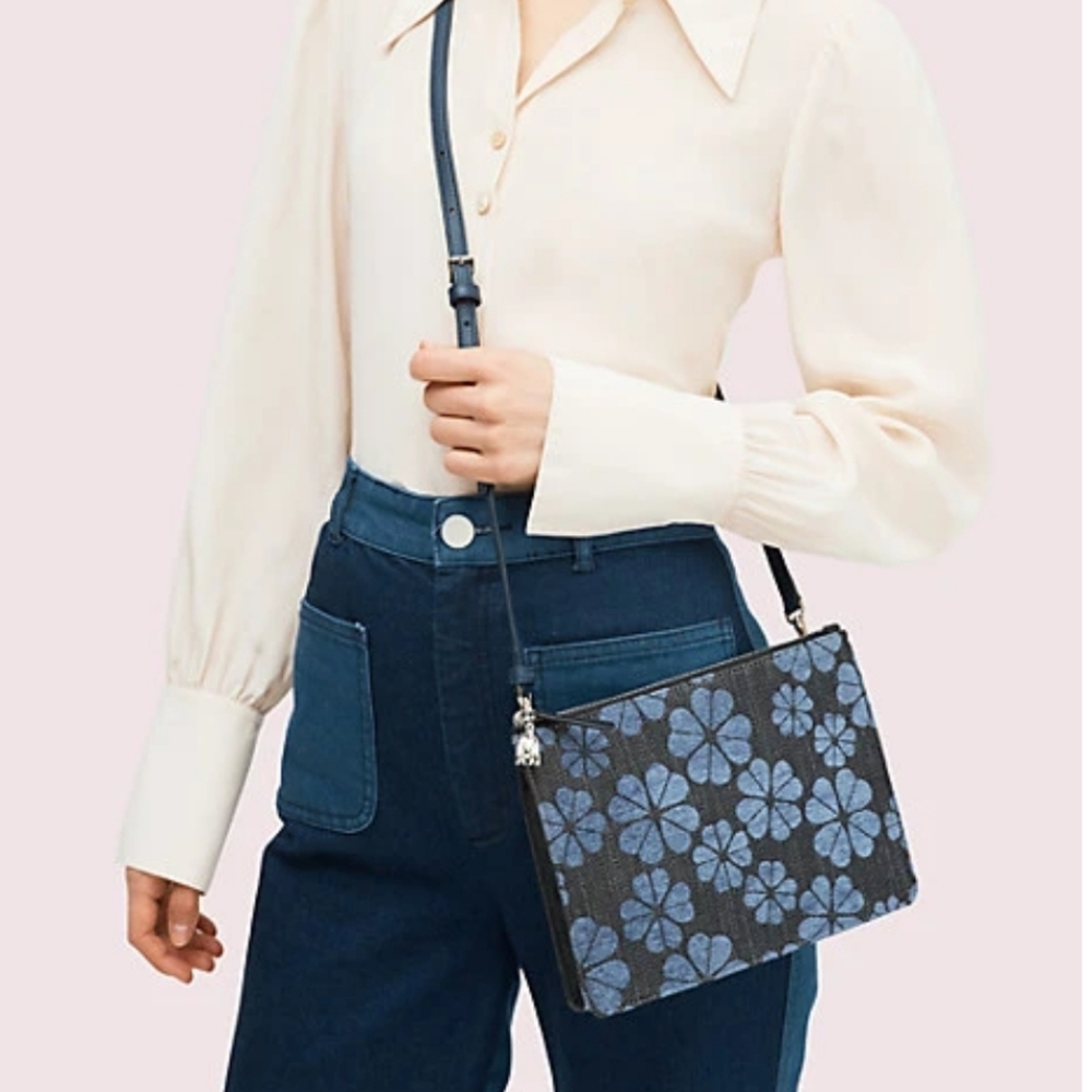 👀50% OFF 👀 NWT‼️ Kate Spade ♠️ Denim Floral Crossbody